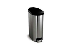 simplehuman 45L Slim Pedal Bin - Brushed Stainless Steel